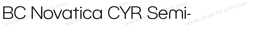BC Novatica CYR Semi字体转换